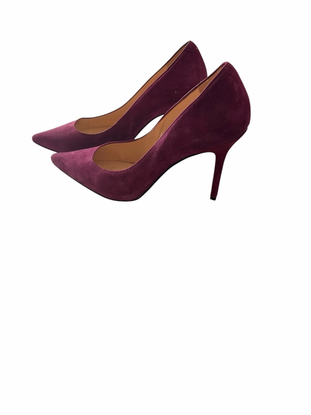 GUESS Women’s Pointed-Toe Suede Pumps in Plum